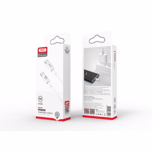 XO kabelis NB-Q190A PD USB-C - USB-C 1,0 m 60 W baltas