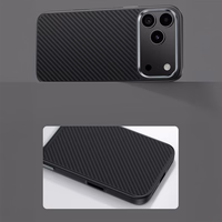 Benks Magnetinis apsauginis Kevlar dėklas su metalo rėmu 600D (A068) skirtas iPhone 17 Air juodas