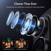 ESR Armorite kameros dangtelis iPhone 16 / 16 Plus / 17 - juodas