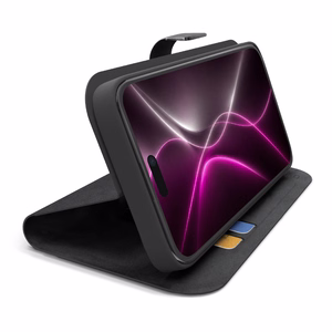 SBS Wallet Smart dėklas, skirtas iPhone 18 Pro Max, su pinigine ir stovu – juodas