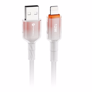 Cable USB A to Lightning Forcell F-Energy 2,4A 12W Gradient 1 m C353 white
