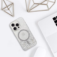 Tel Protect Moonlite Magnetinis dėklas telefonui Iphone 15 Pro sidabrinis skaidrus