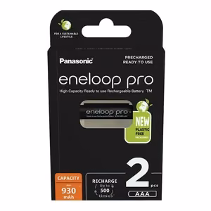Įkraunamos baterijos PANASONIC ENELOOP PRO AAA 930 mAh 2 szt (BK-4HCDE/2CP)