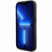 Guess GUHMP14LHGCFSEK iPhone 14 Pro 6.1" juodas/juodas kietas dėklas GCube Juostelės MagSafe