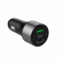 Crong Power automobilinis įkroviklis 63W – USB-C PD 45W automobilinis įkroviklis + USB QC 3.0 18W (juodas)