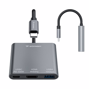 USB-C šakotuvas Wozinsky (WHCH-01) (USB, HDMI, USB-C)