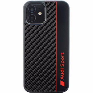 Audi Carbon Fiber Stripe iPhone 11 / Xr 6.1" чёрный/чёрный хардкейс AUS-TPUPCIP11-R8/D1-BK