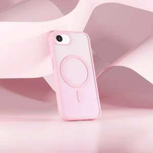 Puro TPU dėklas "GRADIENT" su magnetine ir gradientiniu efektu iPhone 16E, rožinė