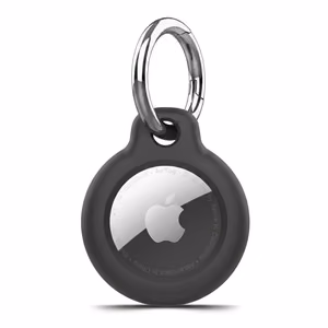 Tech-Protect Rough dėklas Apple AirTag su žiedu - juodas