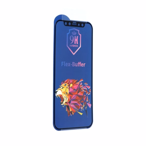 Apsauginis stiklas (m) - Bestsuit Flex-Buffer Hybrid Glass 5D su antibakterine Biomaster danga Apple iPhone 12 mini juodas (m)