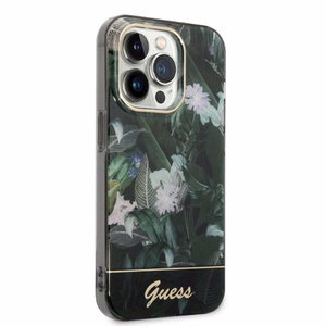 Guess Jungle Collection dėklas telefonui iPhone 14 Pro Max - žalia