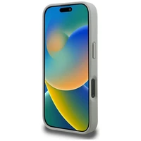 Karl Lagerfeld Grained Pattern & Logo MagSafe Case for iPhone 16 Pro Max - Gray