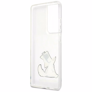 Karl Lagerfeld Choupette Fun Dėklas Samsung Galaxy S21 Ultra - Permatomas