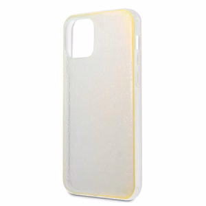 Guess GUHCP12M3D4GIRBL iPhone 12/12 Pro 6.1" перламутровый/перламутровый жёсткий чехол 4G 3D Pattern Collection