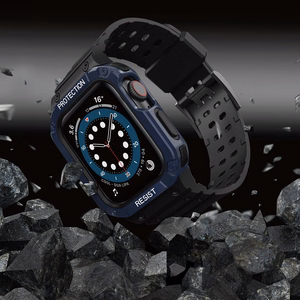 Protect dirželis Apple Watch 38/40/41mm šarvuotas dėklas dirželis - juodas, mėlynas