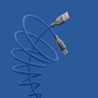 "Forever Tornado" USB - "Lightning" kabelis 1,0 m 3A tamsiai mėlynas