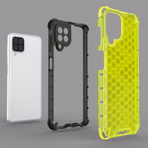 Honeycomb dėklas apsauginis su TPU buferiu Samsung Galaxy A22 4G mėlynas