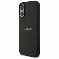 Guess Grūdėtas Žiedas Magnetinis dėklas telefonui iPhone 17 - juodas