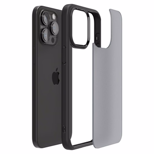 Spigen Ultra Hybrid dėklas telefonui iPhone 15 Pro - Skaidrus juodas