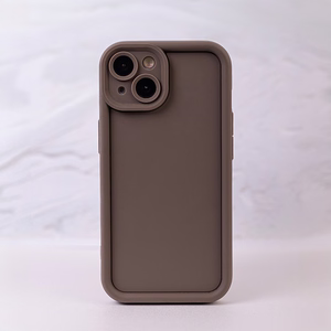 Rėmelio TPU dėklas telefonui Samsung Galaxy A14 4G / A14 5G rudos spalvos
