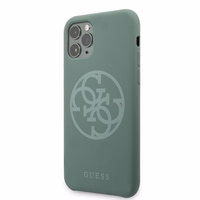 Guess GUHCN65LS4GKA iPhone 11 Pro Max chaki kietas dėklas Silicone 4G Tone On Tone