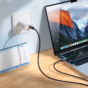 Kabelis USB C į USB C Hoco 3A 60W su ekranu 1 m X118 juodas