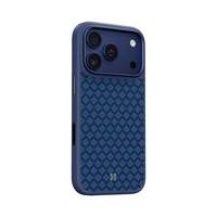 "Benks" magnetinis šarvas "Pro Armor Grid Kevlar Case Metal Frame 600D (YB70) for Iphone 17 Pro Max blue