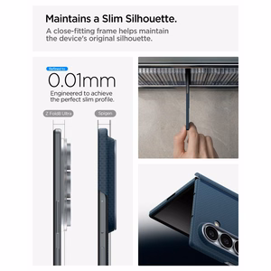 Spigen AirSkin Aramid MagFit MagSafe dėklas, skirtas Samsung Galaxy Z Fold 8 Ultra – tamsiai mėlynas