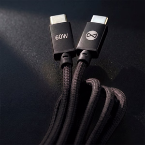 Forever Vibe laidas USB-C - USB-C 1,0 m 60W tamsiai pilkas