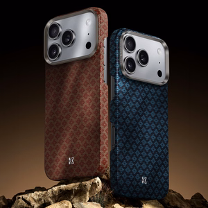 "Benks" magnetinis šarvas "Air Armor Grid Kevlar Case Metal Frame 600D (H069) for Iphone 17 Pro orange