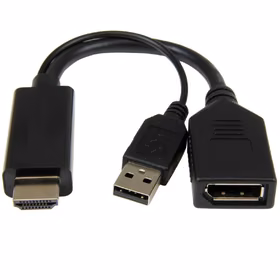 I/O adapteris HDMI TO Dp/juodas A-HDMIM-DPF-01 GEMBIRD