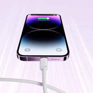 Joyroom Multi-Color Series A14 Lightning / USB-A 2.4A 1.2 m kabelis - baltas
