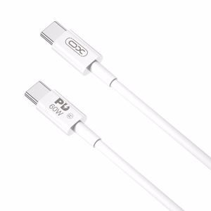 XO kabelis NB-Q190A PD USB-C - USB-C 1,0 m 60 W baltas