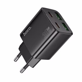 Įkroviklis telefonui Hoco 2 x USB C + 2 x USB A QC3.0 PD 3A 30W N56 juodas
