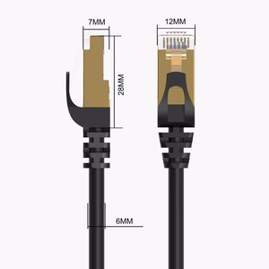 Orico PUG-C7 CAT7 10Gbps RJ45 Ethernet tinklo laidas interneto LAN apvalus 1m - juodas