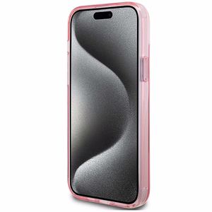 Karl Lagerfeld dėklas su žiediniu stovu Karl&Choupette Magnetinis iPhone 15 Plus - rožinė