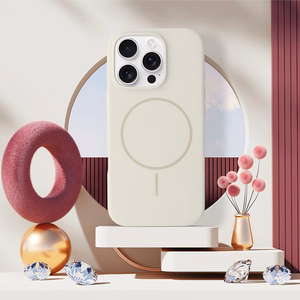 Magnetinis plonas silikoninis dėklas Iphone 16e akmens spalva