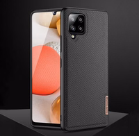 Dux Ducis Fino dėklas padengtas nailono medžiaga Samsung Galaxy A42 5G pilkas