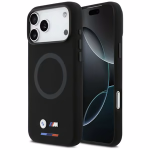 BMW M Silicon Logo MagSafe deklas iPhone 17 Pro Max - juodas