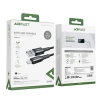 Acefast kabelis MFI USB - Lightning 1.2m, 2.4A juodas (C1-02 juodas)