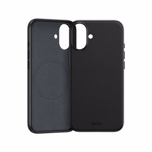 Benks magnetinis Vita Pro silikoninis dėklas telefonui, skirtas Iphone 16 Plus, juodas