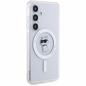 Karl Lagerfeld IML Choupette magnetinis dėklas telefonui Samsung Galaxy S24 - permatomas