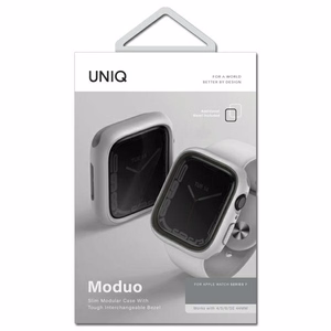 Uniq Moduo dėklas Apple Watch 4/5/6/7/8/SE/SE2 40/41mm - kreidos pilkas
