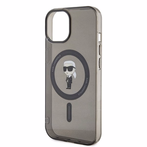 Karl Lagerfeld IML Ikonik MagSafe dėklas iPhone 15 - juodas