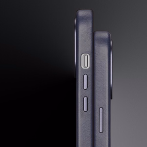 Dux Ducis Naples dėklas iPhone 14 Plus magnetinis odinis dėklas MagSafe mėlynas
