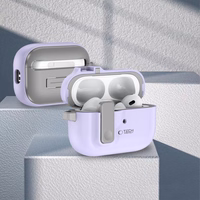 Tech-Protect Slim Hook dėklas su karabinu, skirtas Apple AirPods Pro 1 / 2 – violetinis