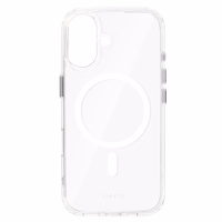 Liavec Blizgus Magnetinis Skaidrus dėklas telefonui Iphone 16 balta