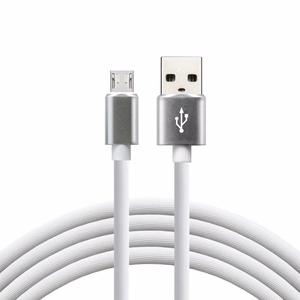 everActive CBS-1MW USB laidas 1m - baltas, silikoninis, greitas įkrovimas, 2,4A