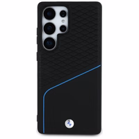 BMW odinis tekstūruotas ir lygus MagSafe dėklas, skirtas Samsung Galaxy S25 Ultra – juodas