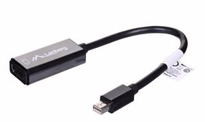 Lanberg AD-0005-BK vaizdo laido adapteris 0,2 m Mini DisplayPort HDMI Type A (Standard) juodas